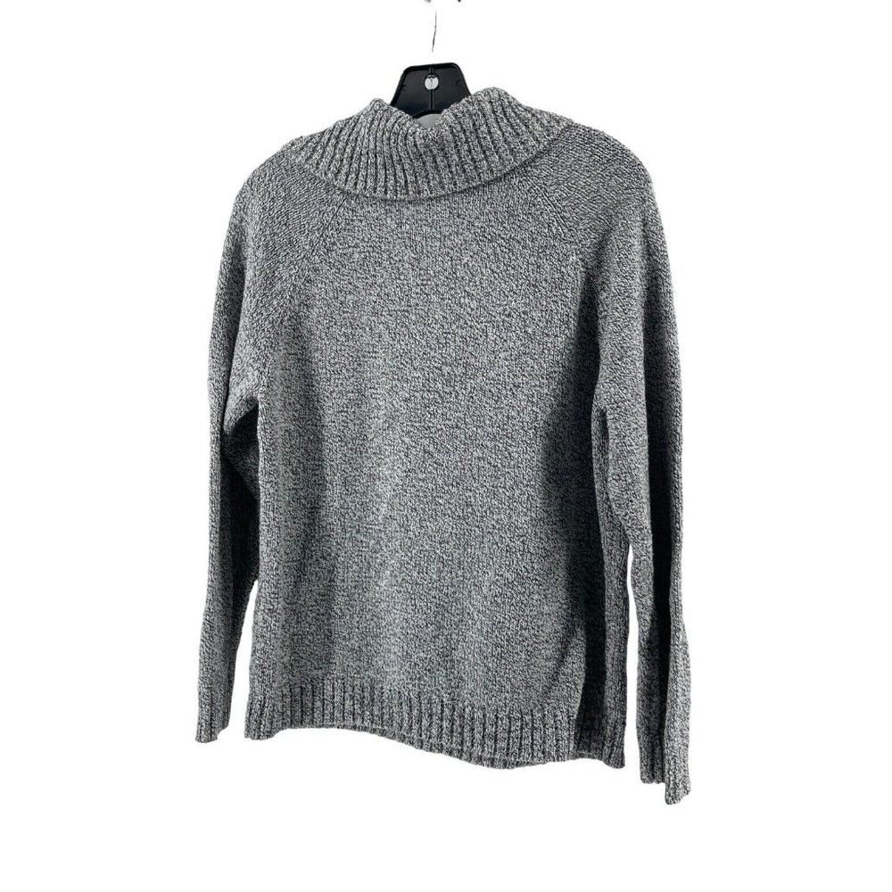 Karen Scott Women's Gray Long Sleeve Collared Knit Sweater Size Medium - Picture 4 of 9